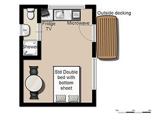 Double Bed Self-Contained Unit